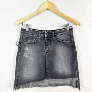 Zadig & Voltaire Women’s Jelly Gris Distressed Denim Jean Skirt‎ in Grey Size XS